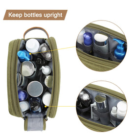 BAGSMART toiletry bag with waterproof PVC zipper pocket