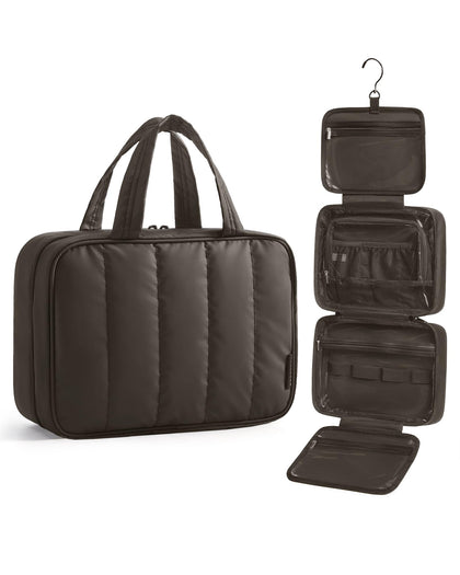 BAGSMART Travel Toiletry Bag charcoal grey front view