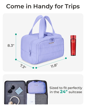BAGSMART Travel Toiletry Bag close-up of zipper pocket