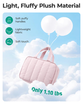BAGSMART Travel Toiletry Bag compact size folded