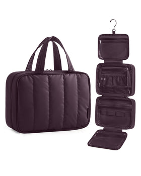 BAGSMART Travel Toiletry Bag Crimson Purple front view