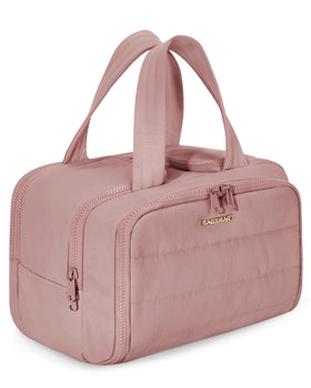 BAGSMART Travel Toiletry Bag dark pink front view