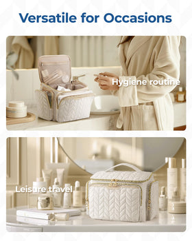 BAGSMART Travel Toiletry Bag dimensions displayed