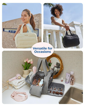 BAGSMART Travel Toiletry Bag displayed with travel accessories