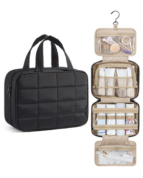 BAGSMART Travel Toiletry Bag for Women in black front view