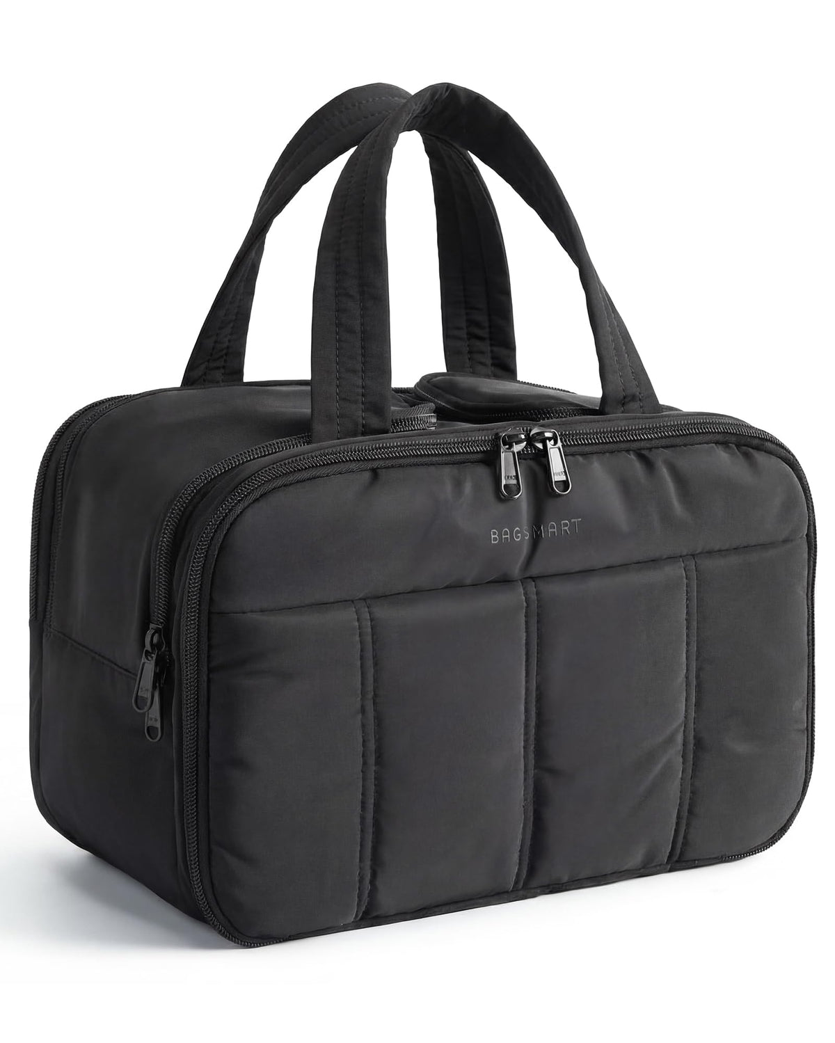 BAGSMART Travel Toiletry Bag front view in black