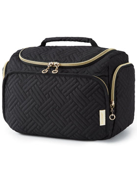 BAGSMART Travel Toiletry Bag front view in black