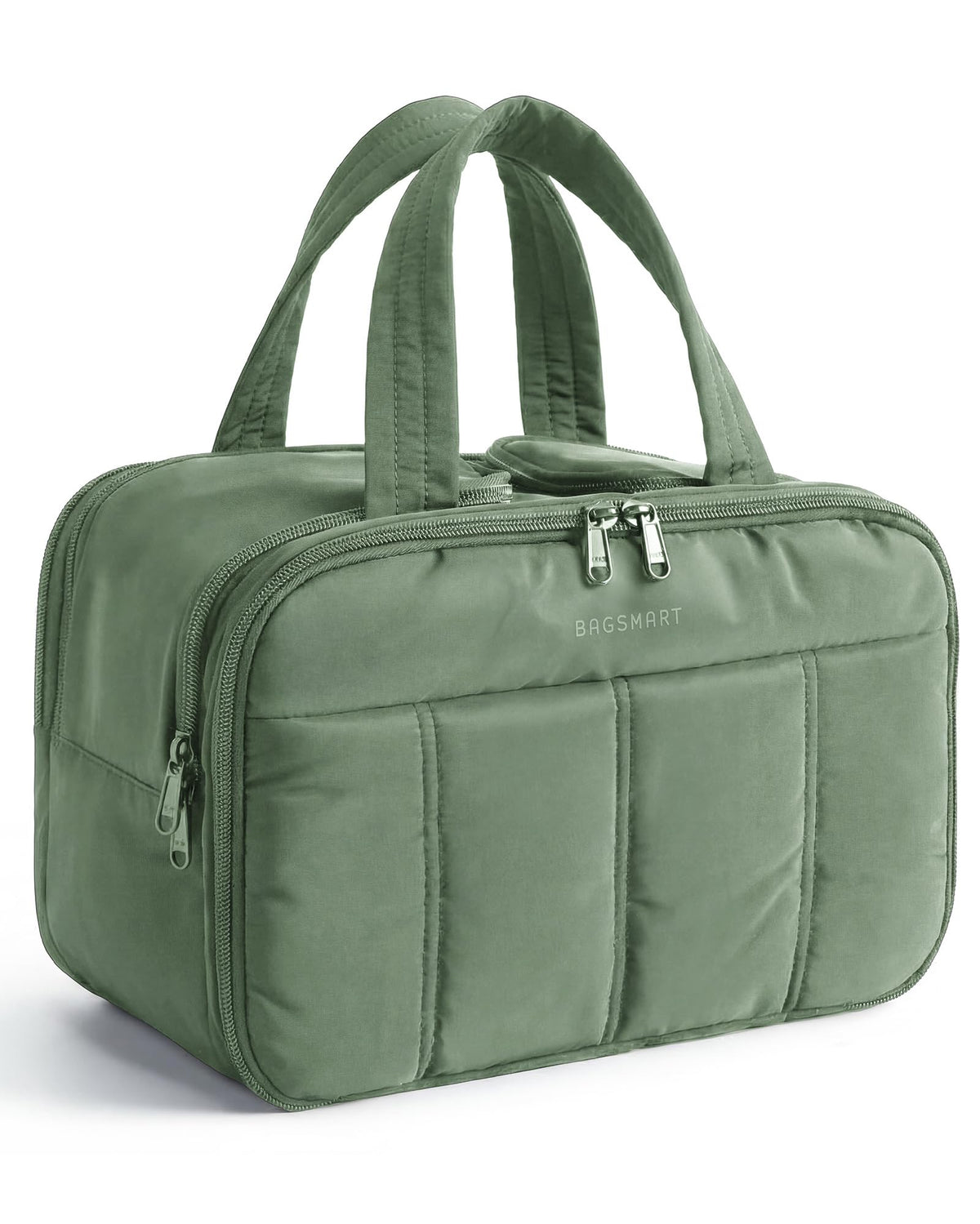 BAGSMART Travel Toiletry Bag front view in dark green