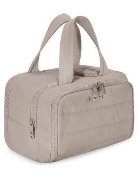 BAGSMART Travel Toiletry Bag front view in grayish brown