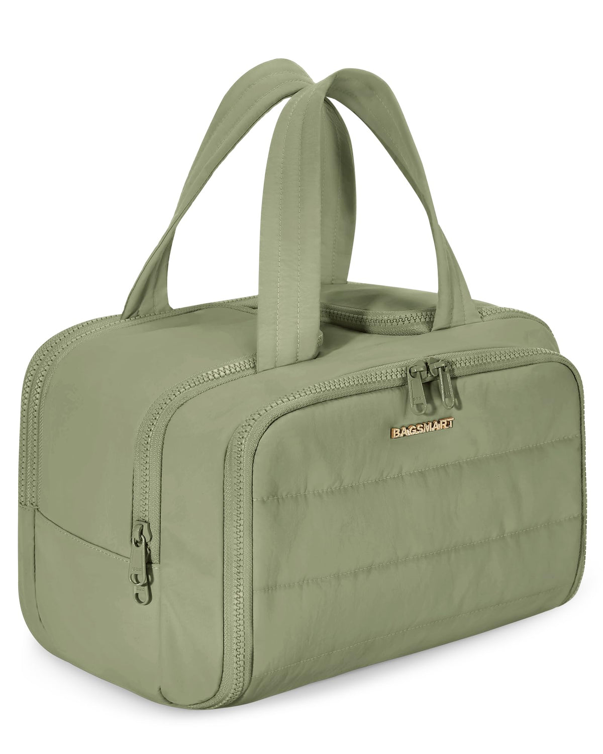 BAGSMART Travel Toiletry Bag front view in green