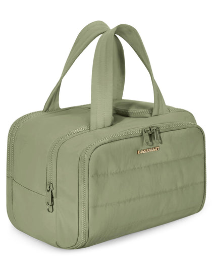 BAGSMART Travel Toiletry Bag front view in green