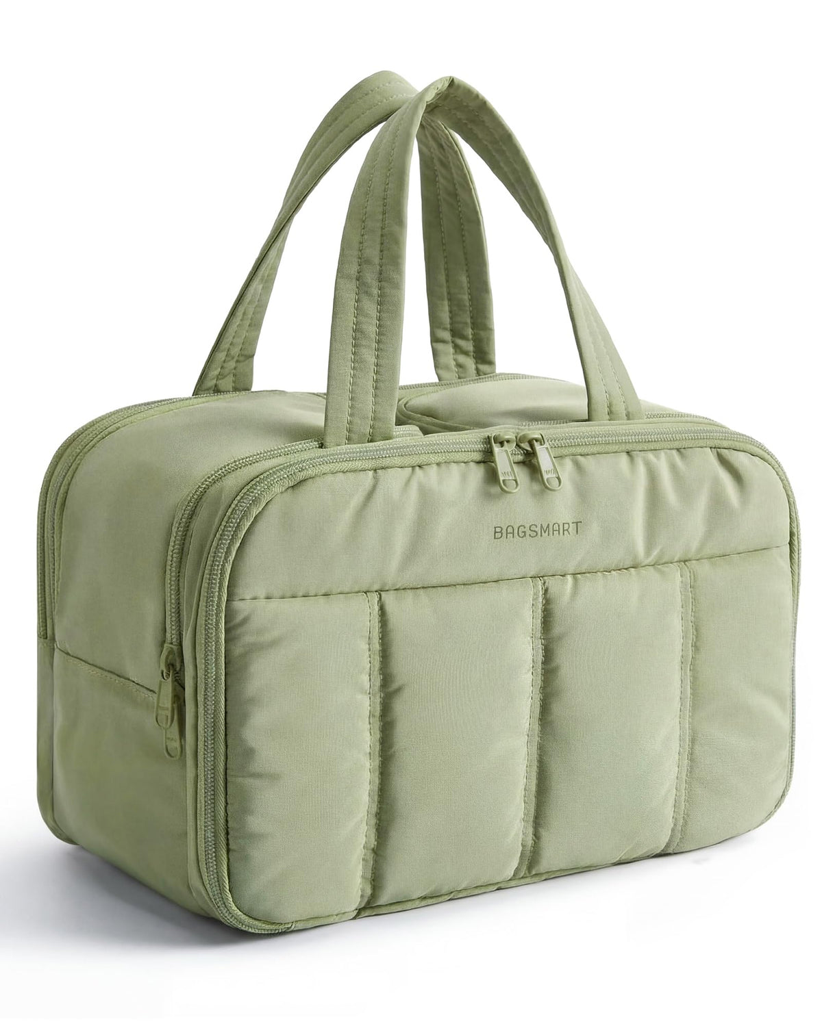 BAGSMART Travel Toiletry Bag front view in green