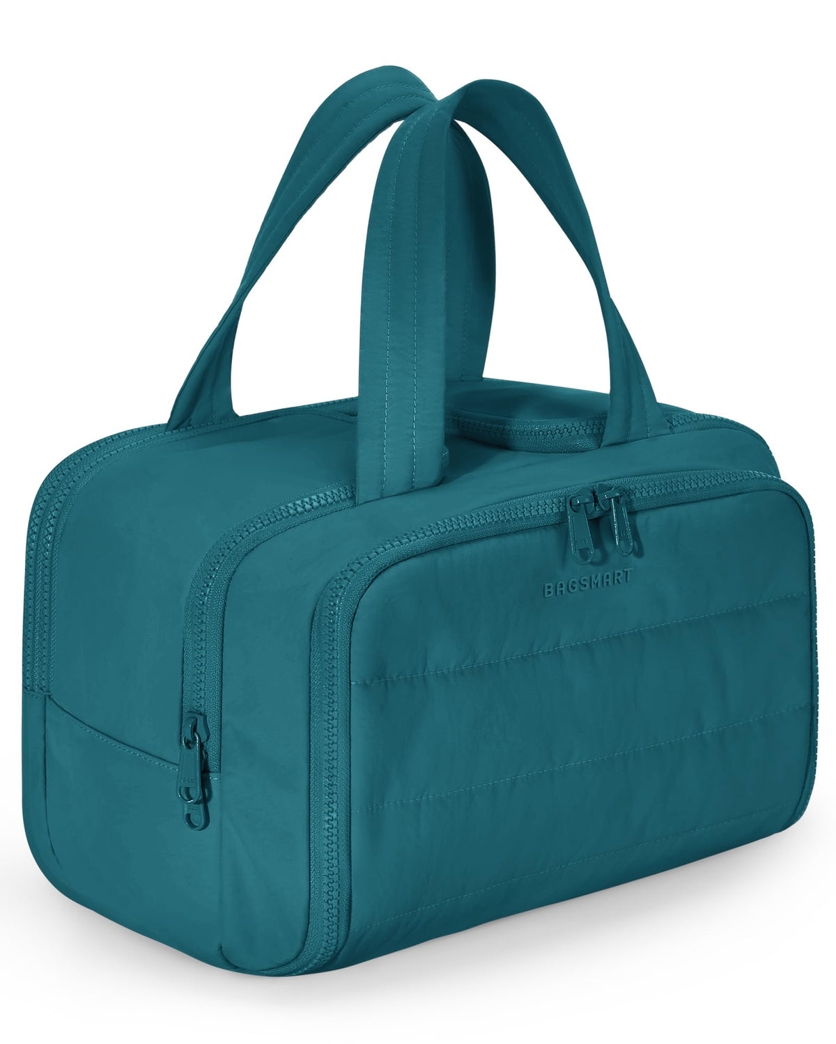 BAGSMART Travel Toiletry Bag front view in Misty Teal