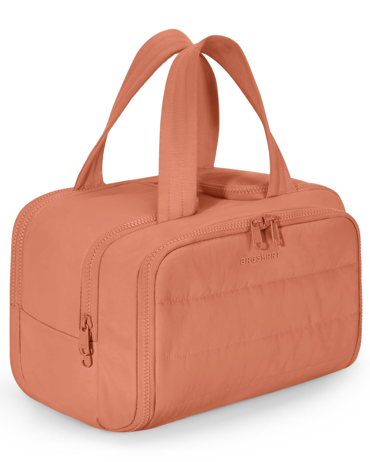 BAGSMART Travel Toiletry Bag front view in orange