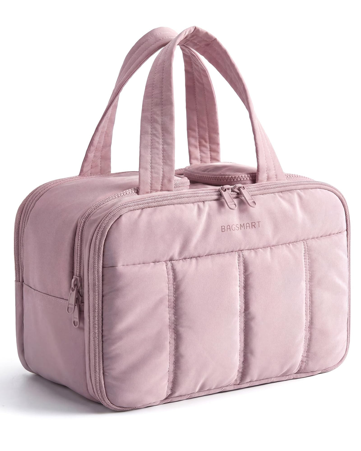 BAGSMART Travel Toiletry Bag front view in purple