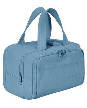BAGSMART Travel Toiletry Bag front view in Steel Blue