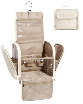 BAGSMART Travel Toiletry Bag front view with hanging hook