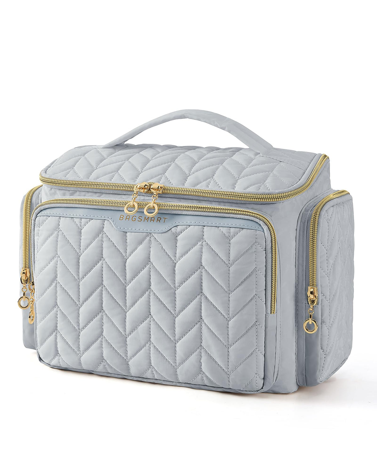 BAGSMART Travel Toiletry Bag grey model front view