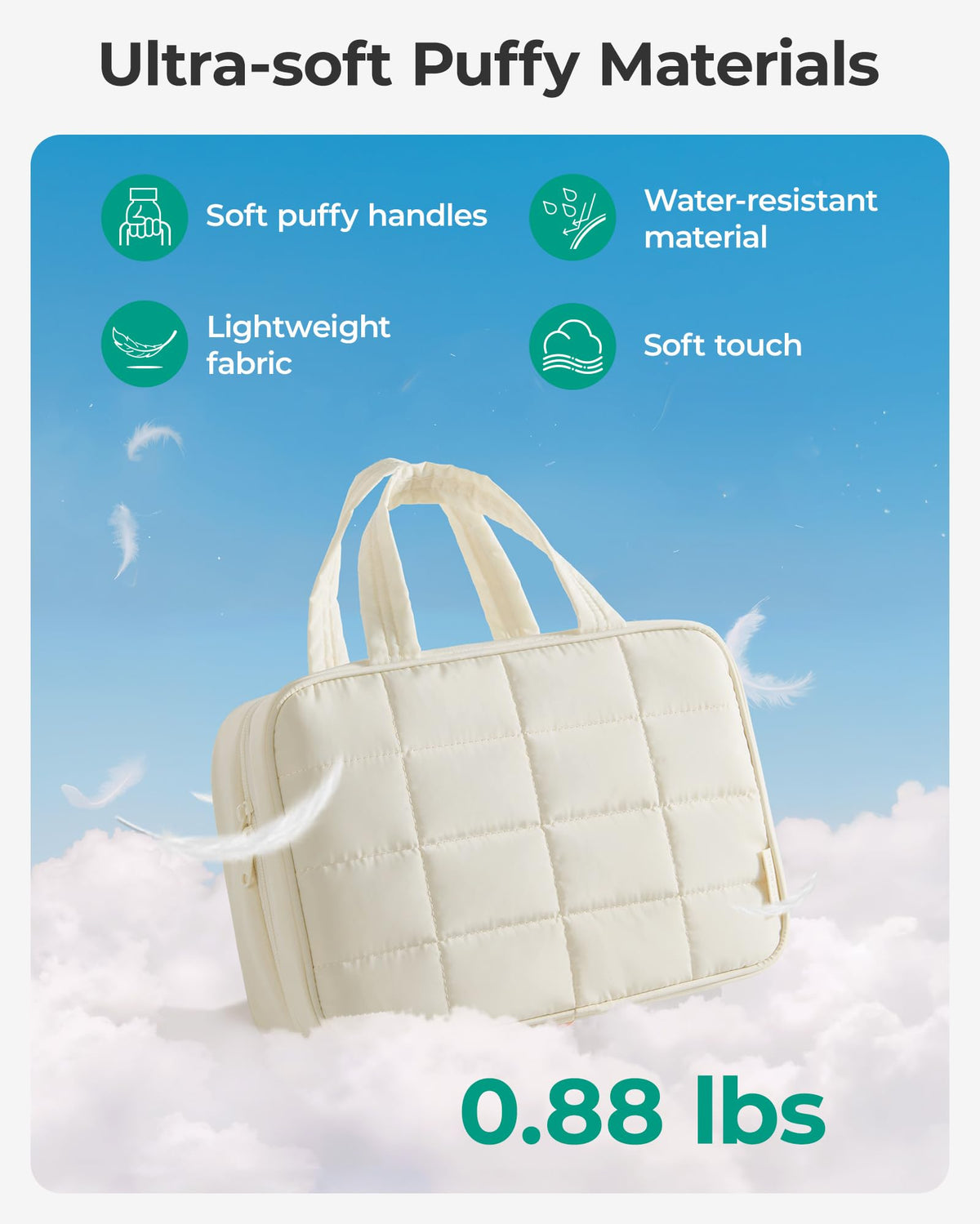BAGSMART Travel Toiletry Bag hanging from a hook