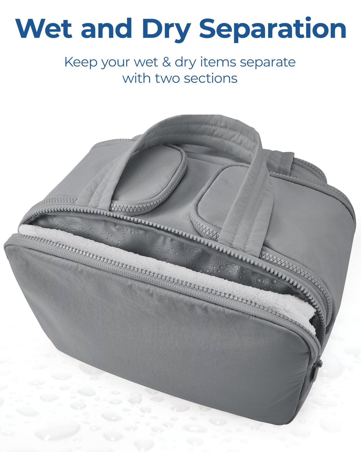 BAGSMART Travel Toiletry Bag held in hand