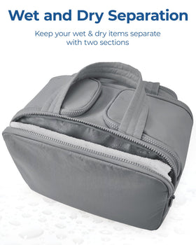 BAGSMART Travel Toiletry Bag held in hand