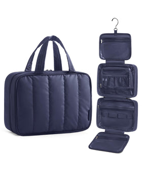 BAGSMART Travel Toiletry Bag navy blue front view