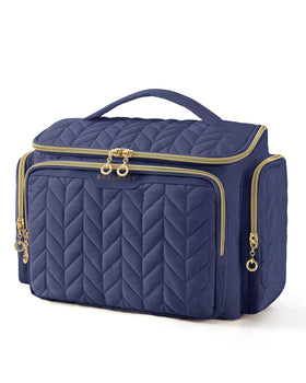 BAGSMART Travel Toiletry Bag navy model front view