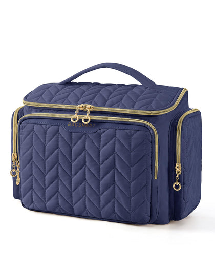 BAGSMART Travel Toiletry Bag navy model front view