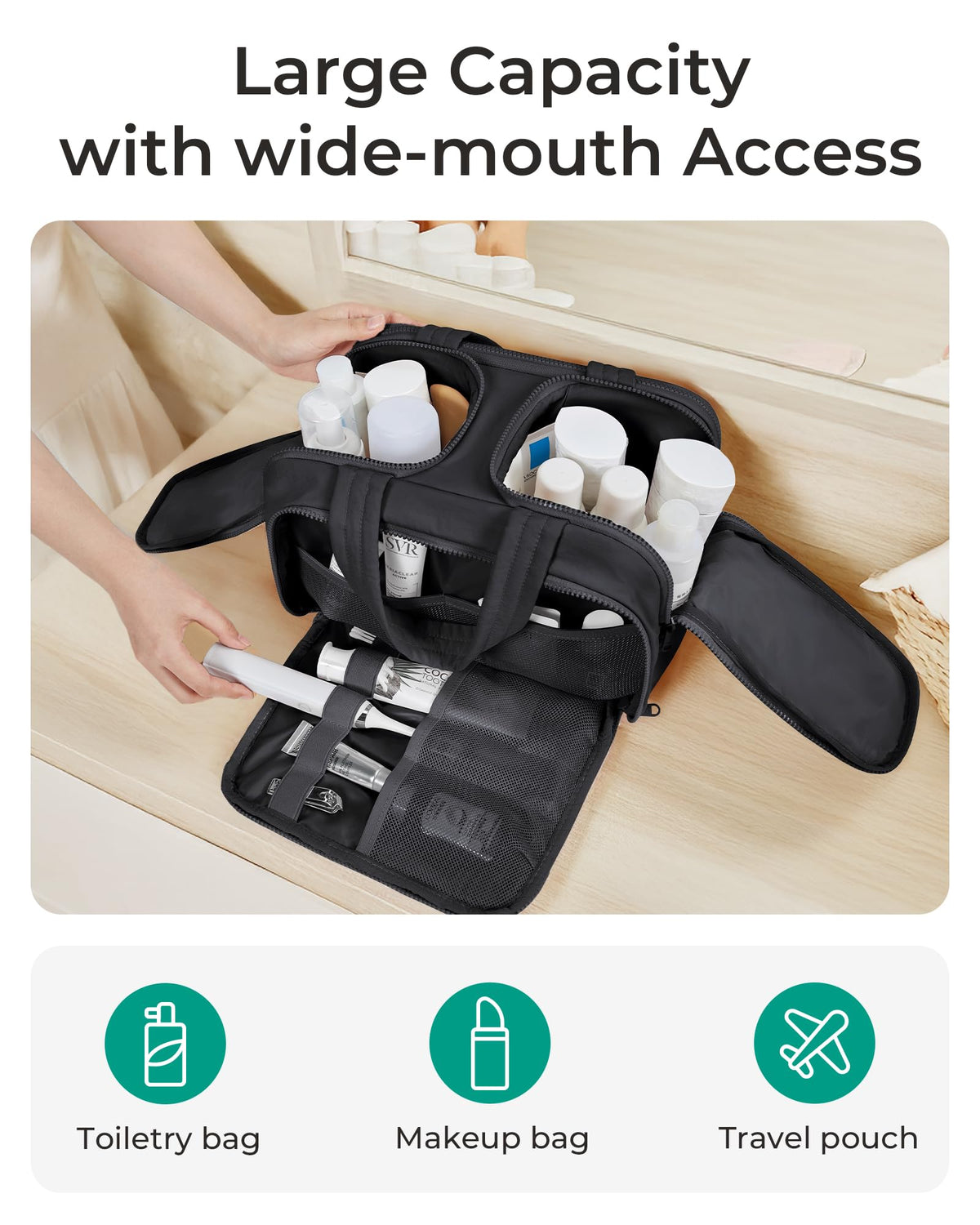 BAGSMART Travel Toiletry Bag packaging and contents