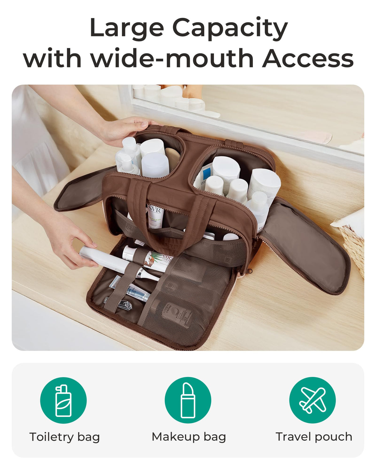 BAGSMART Travel Toiletry Bag packaging display