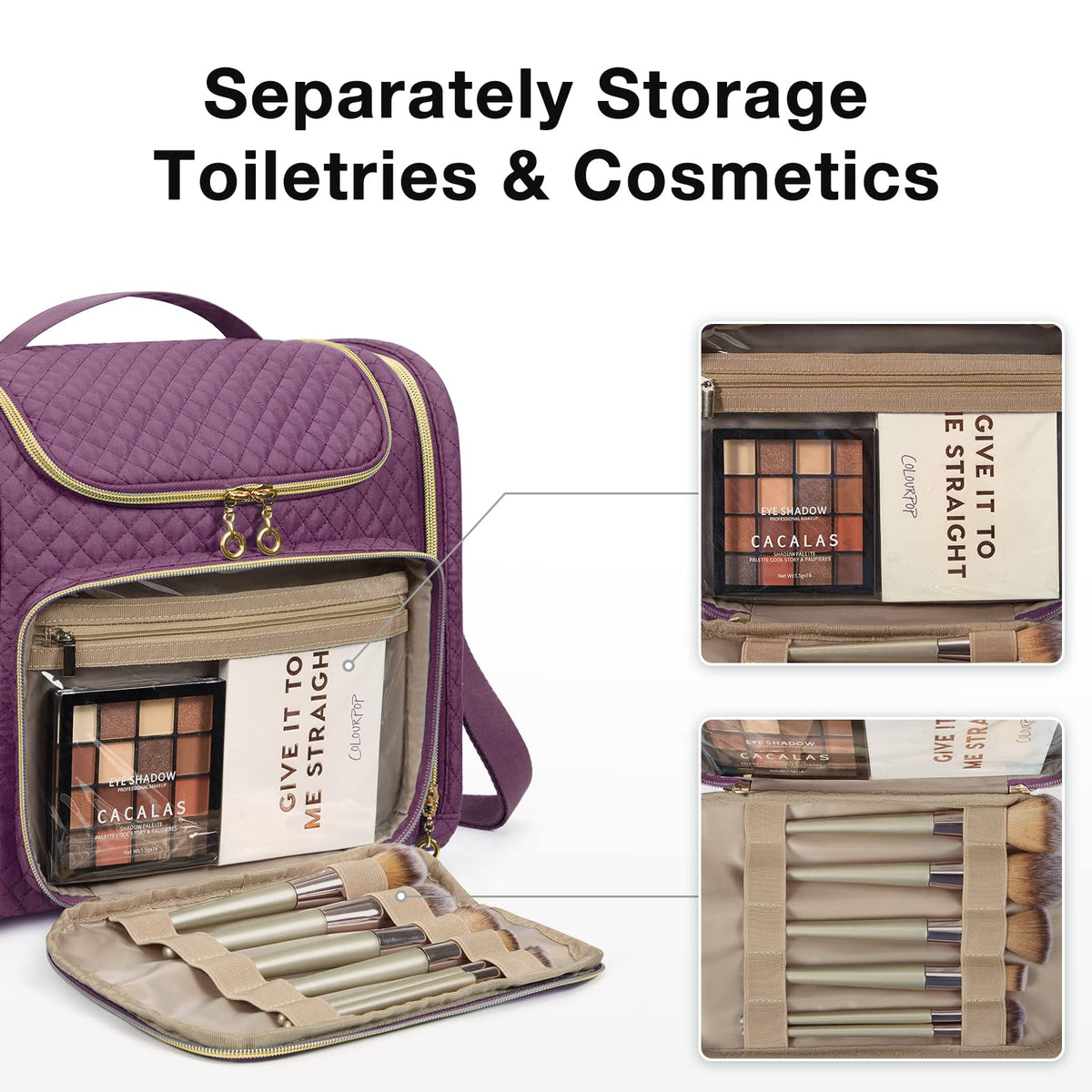 BAGSMART Travel Toiletry Bag showing side pockets