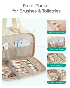 BAGSMART Travel Toiletry Bag showing waterproof feature