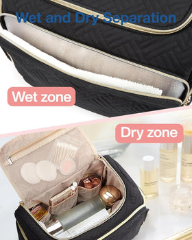 BAGSMART Travel Toiletry Bag side view showing pockets