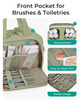 BAGSMART Travel Toiletry Bag side view showing upright storage