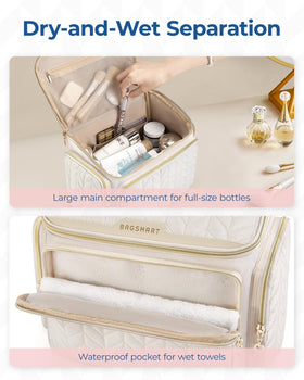 BAGSMART Travel Toiletry Bag waterproof fabric close-up
