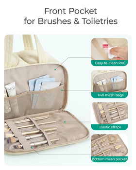 BAGSMART Travel Toiletry Bag with soft handle
