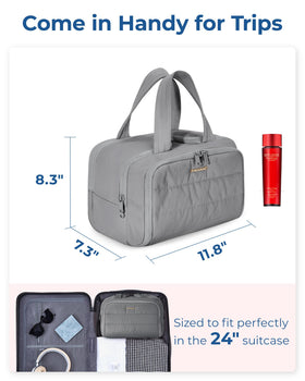 BAGSMART Travel Toiletry Bag with waterproof feature highlighted