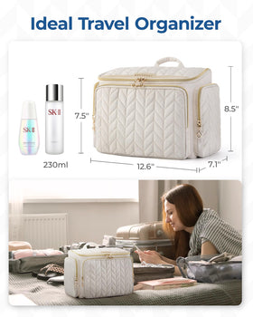 BAGSMART Travel Toiletry Bag with waterproof pocket