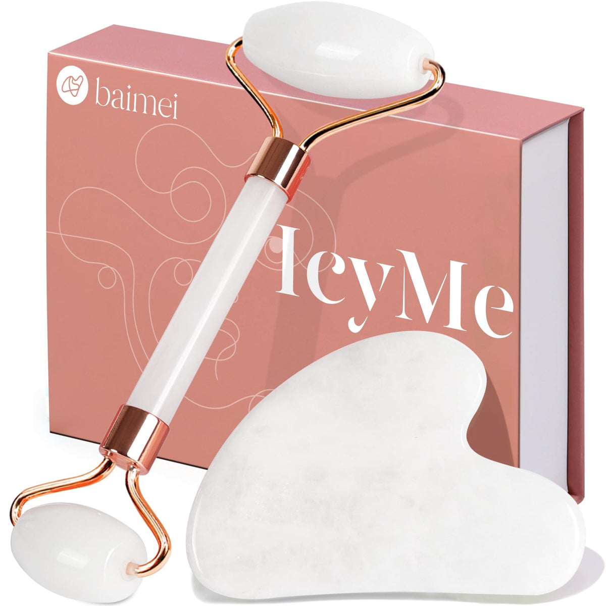 BAIMEI IcyMe Jade Roller front view