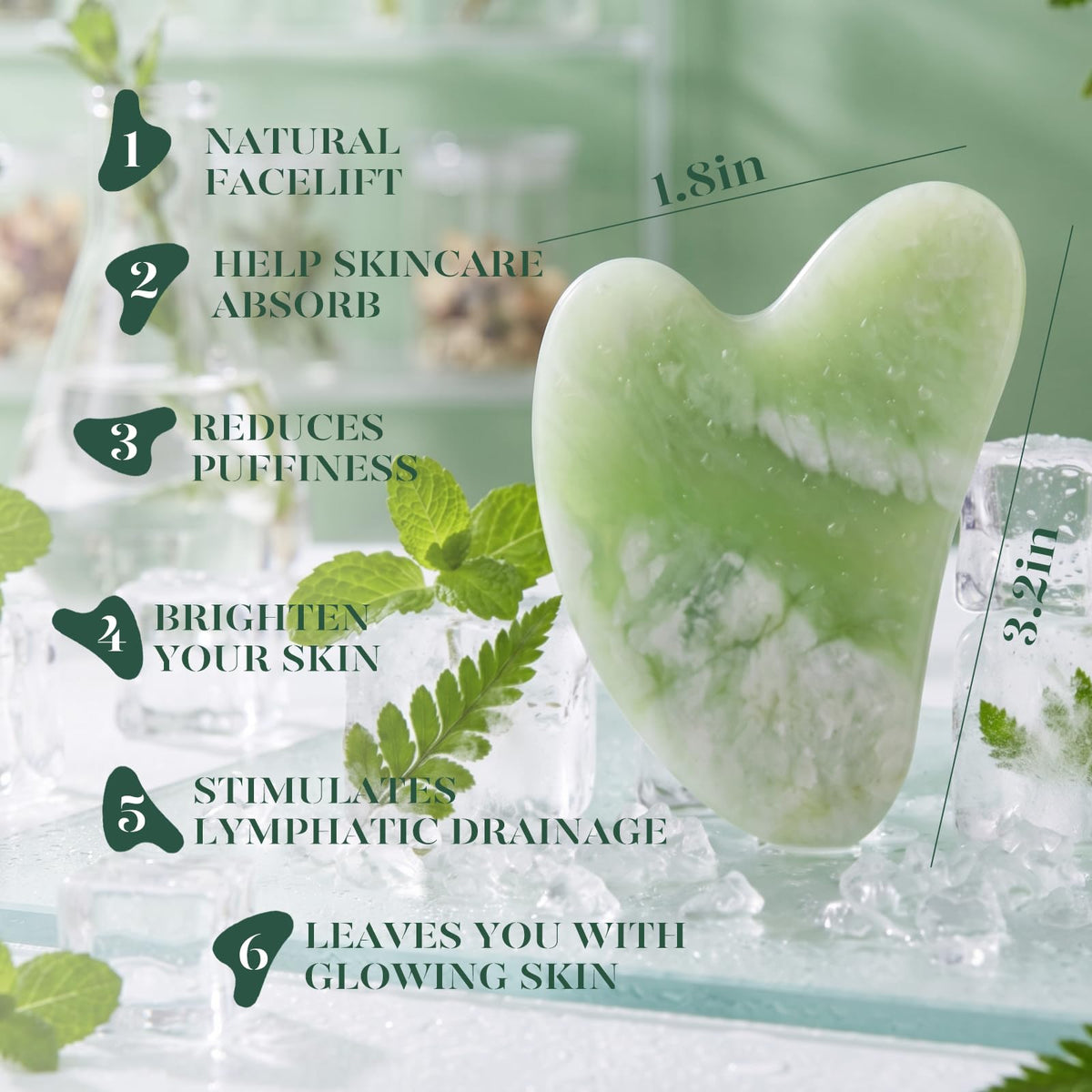BAIMEI Jade Roller and Gua Sha set in elegant packaging