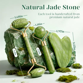 BAIMEI jade roller and gua sha tool in packaging