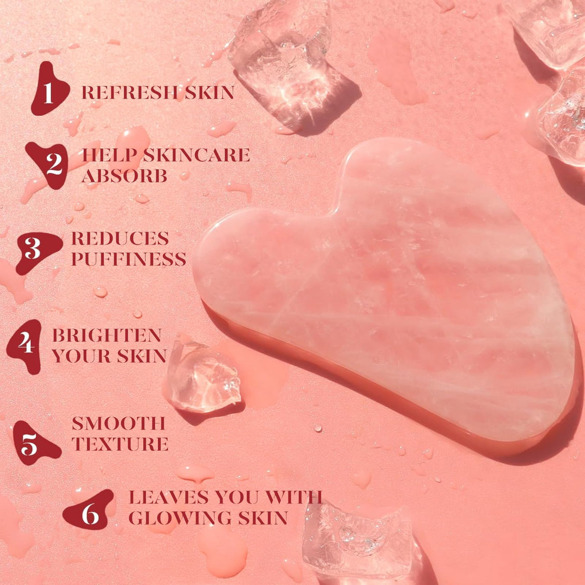 BAIMEI Rose Quartz Roller and Gua Sha tool set packaging