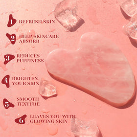 BAIMEI Rose Quartz Roller and Gua Sha tool set packaging