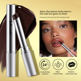 BAISEN DIARY Honey Lip Balm in Black shade close-up