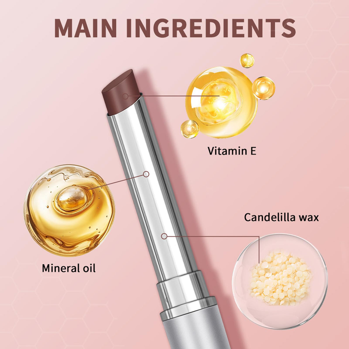 BAISEN DIARY Honey Lip Balm swatch on skin