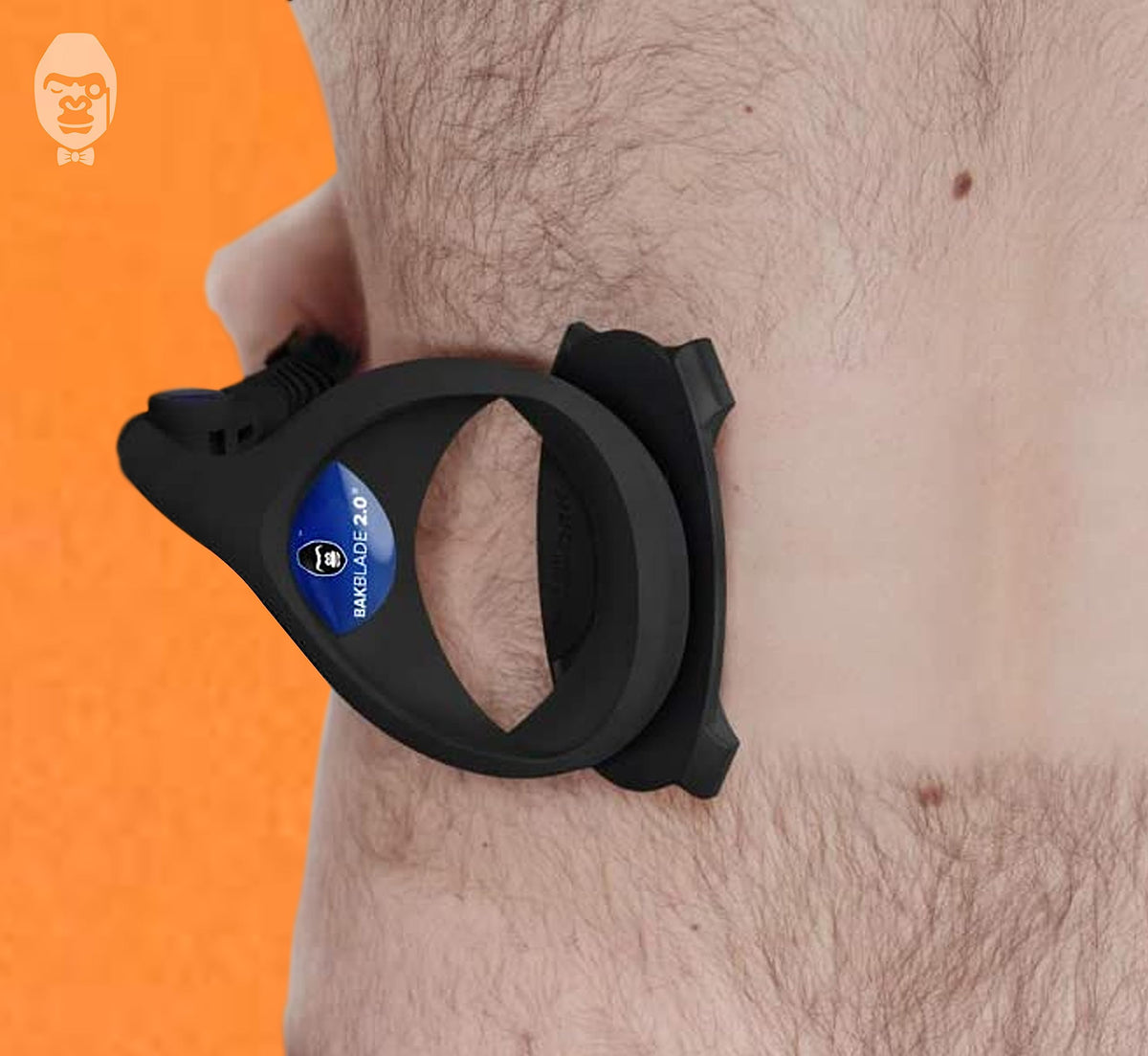 BAKBLADE 2.0 PLUS back shaver in use