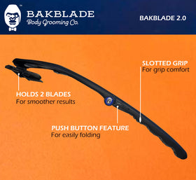 BAKBLADE 2.0 PLUS back shaver with accessories