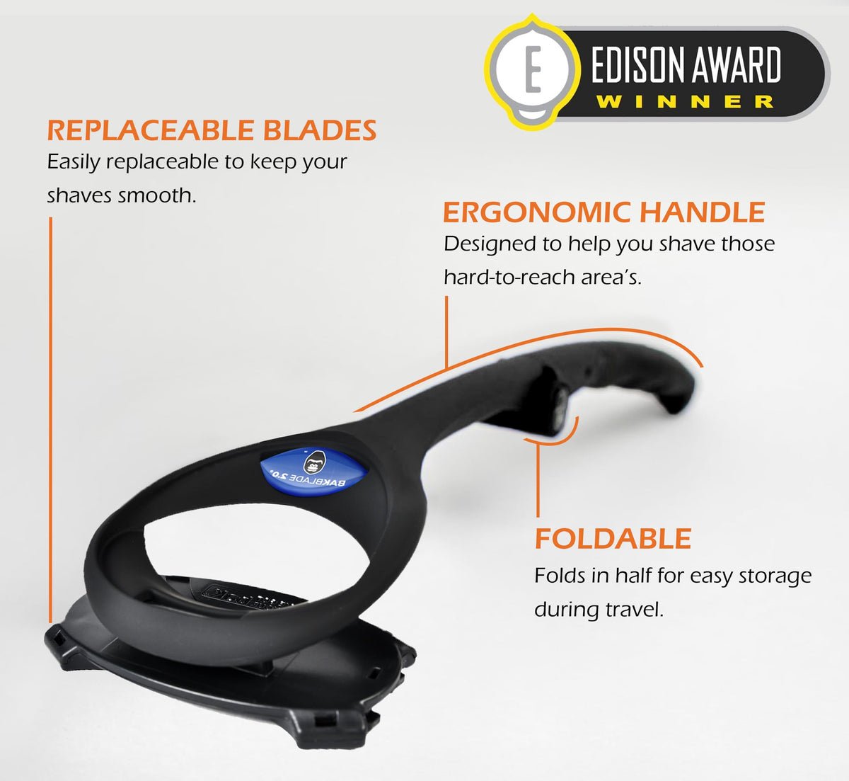 BAKBLADE 2.0 PLUS ergonomic handle close-up