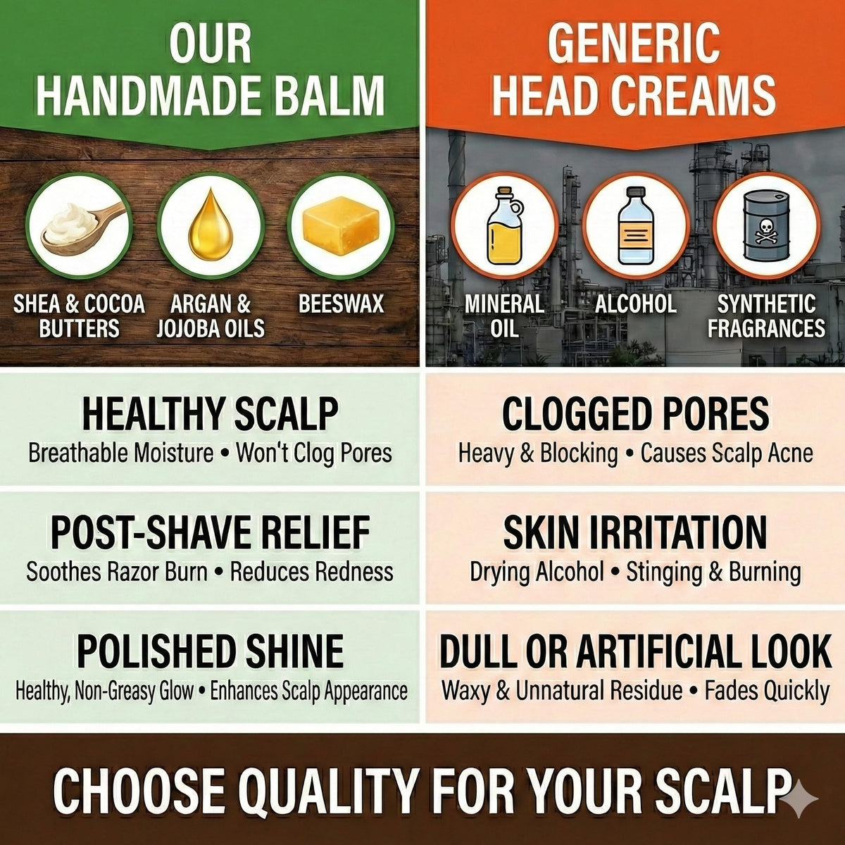 Bald Head Moisturizer 68g in hand for application