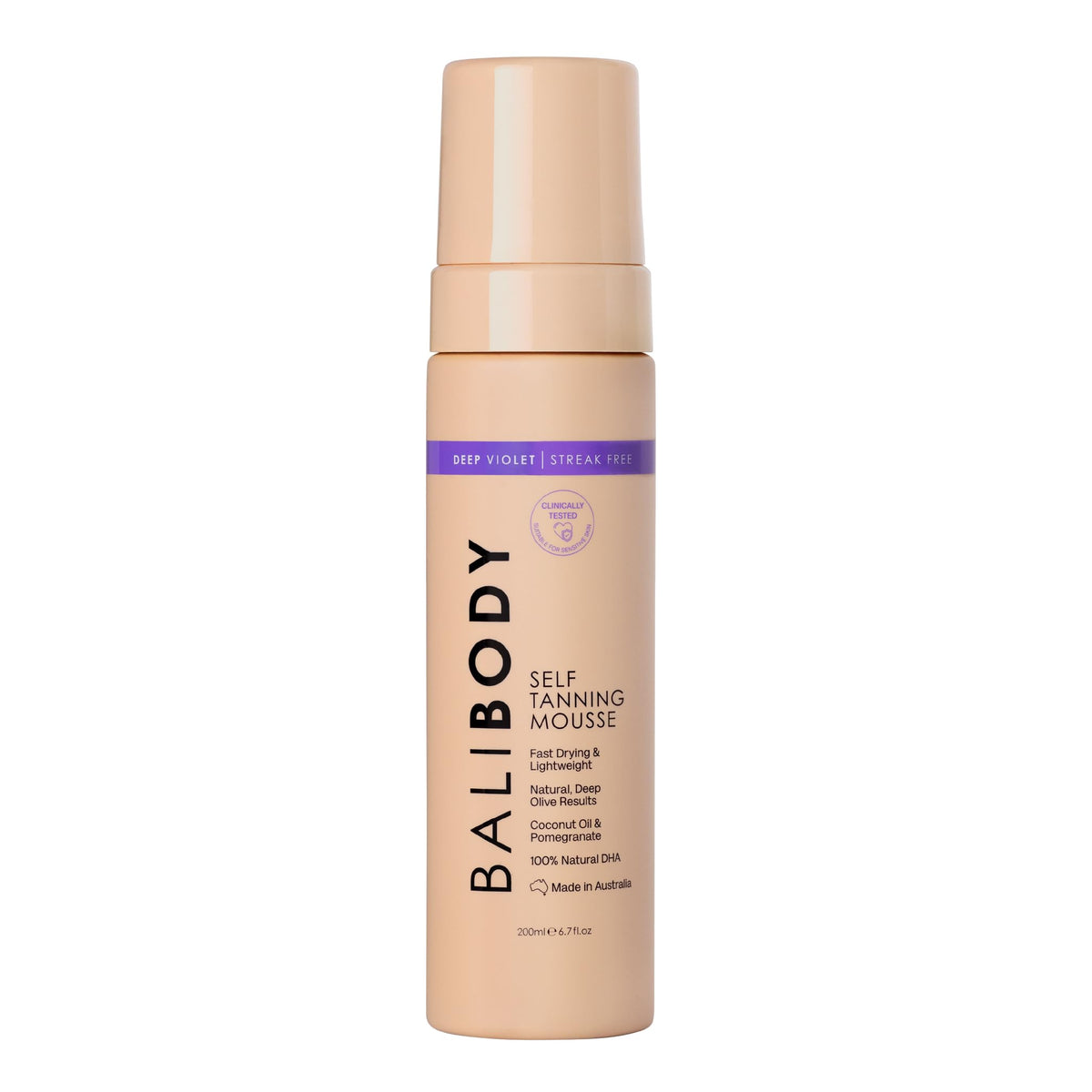 BALI BODY Deep Violet Self Tanning Mousse 200ml front view